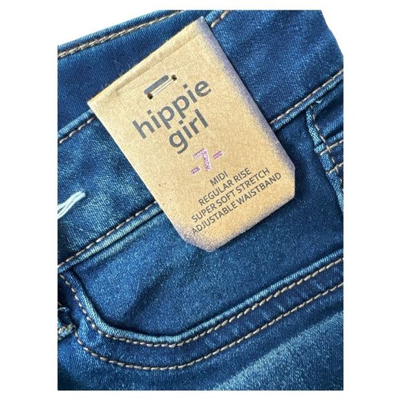 Hippie Girl Midi Regular Rise Jean Shorts Girls NWT - Picture 3 of 4